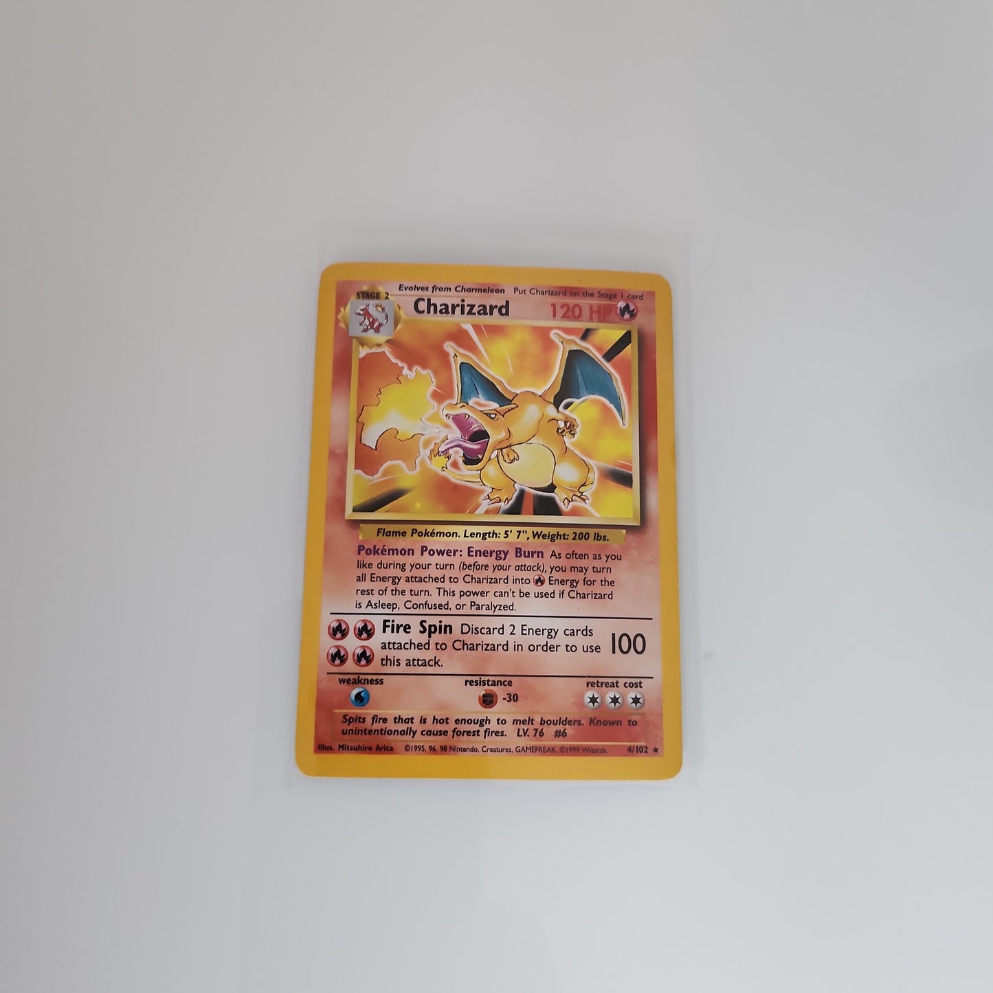 1999 Pokemon Game Charizard Holo Ungraded 4/102 Unlimited Base Set Rare Card 4