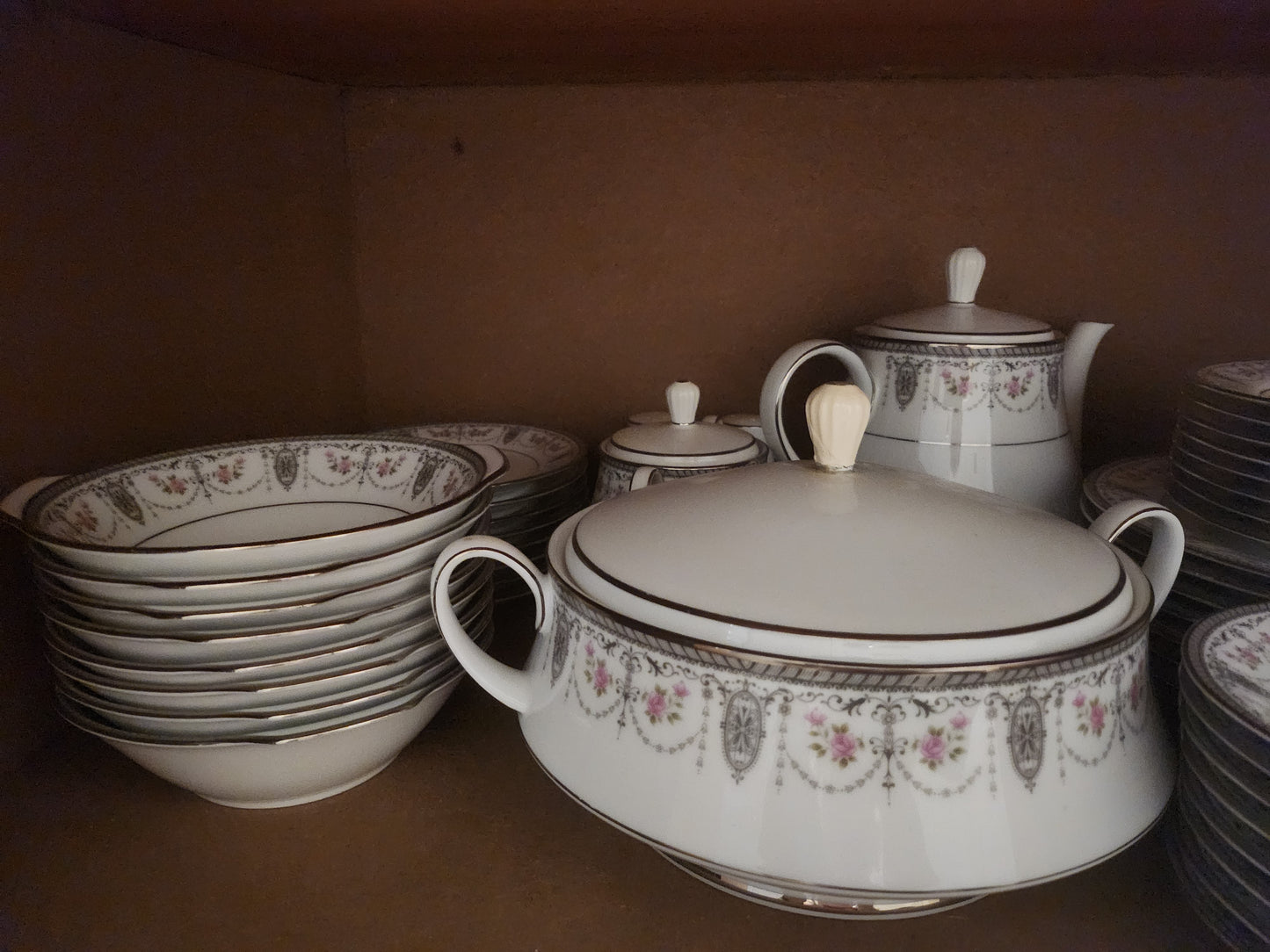 Vintage Japanese Noritake 8 Piece Dinner Set by Clarice 1971 and an Array of Table Accessories - Rare as a Complete set